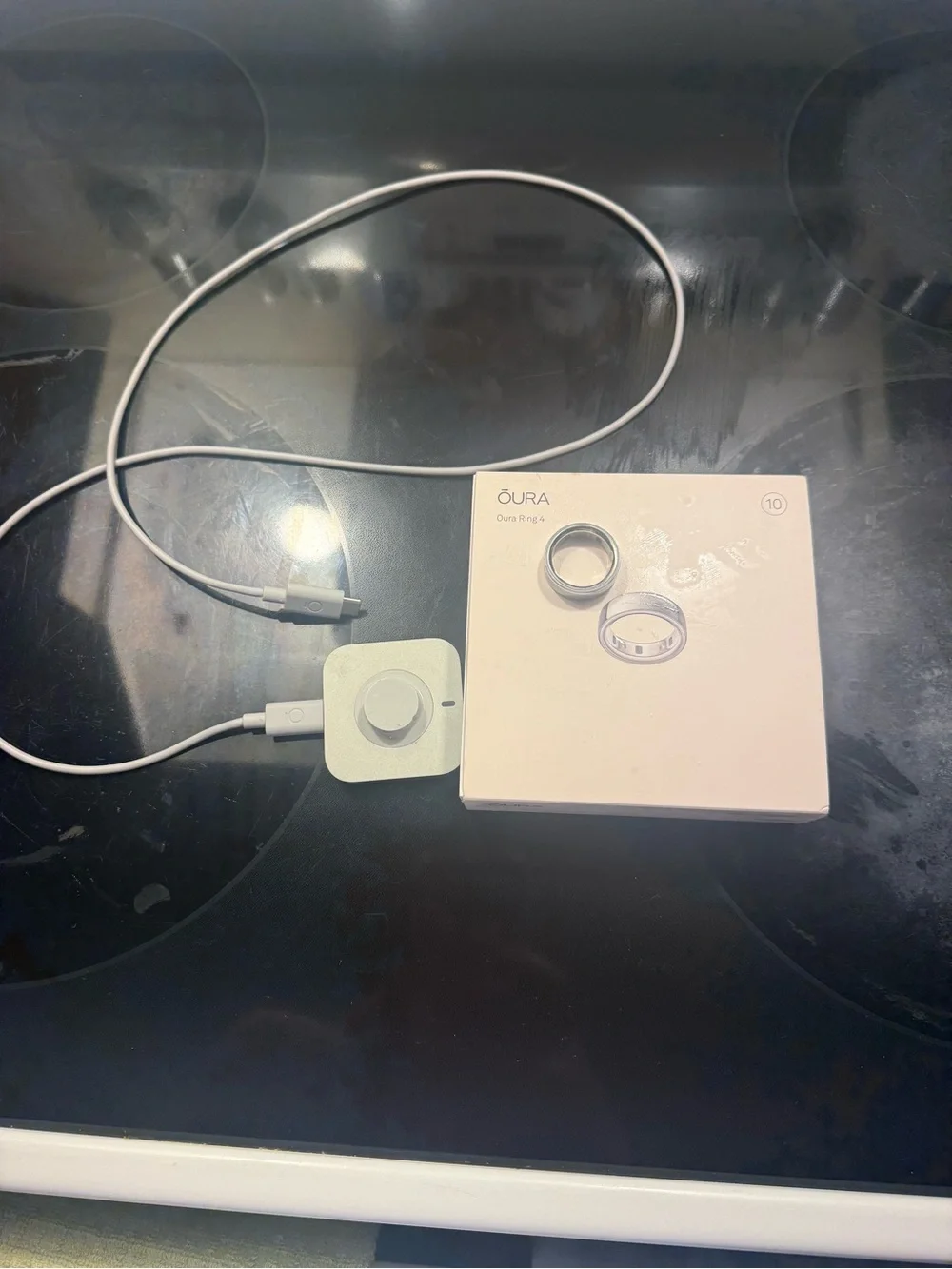 Oura Ring 4 Silver Boxed — Size 10